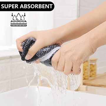 Homaxy Cotton Waffle Weave Kitchen Towels, 4-Pack, 13x28