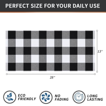 Homaxy Cotton Waffle Weave Kitchen Towels, 4-Pack, 13x28