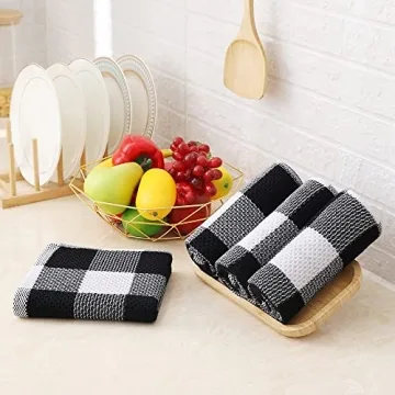 Homaxy Cotton Waffle Weave Kitchen Towels, 4-Pack, 13x28