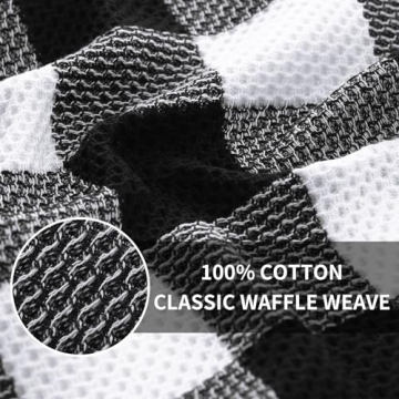 Homaxy Cotton Waffle Weave Kitchen Towels, 4-Pack, 13x28
