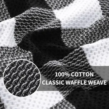 Homaxy Cotton Waffle Weave Kitchen Towels, 4-Pack, 13x28