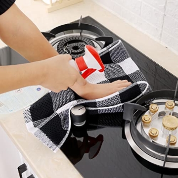 Homaxy Cotton Waffle Weave Kitchen Towels, 4-Pack, 13x28