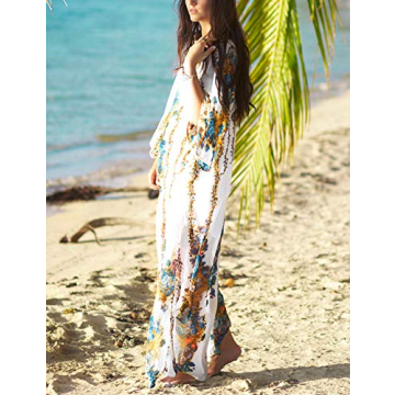 Bsubseach Floral Chiffon Beach Cover Up for Women
