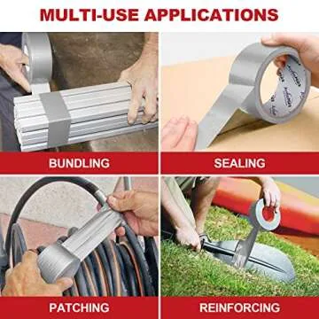 AveneMark 6 Rolls Silver Duct Tape, 2" X 30 Yards, Strong, Flexible, No Residue, Bulk Value Industrial, Professional Grade Multi-Use Duct Tape, All-Weather and Tear by Hand for Projects and Repairs