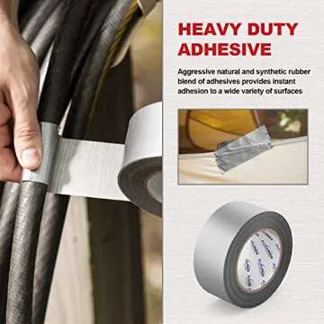 AveneMark 6 Rolls Silver Duct Tape, 2" X 30 Yards, Strong, Flexible, No Residue, Bulk Value Industrial, Professional Grade Multi-Use Duct Tape, All-Weather and Tear by Hand for Projects and Repairs