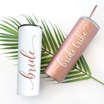 Bride to Be 20 oz Skinny Tumblers - Perfect Bridesmaid Gifts