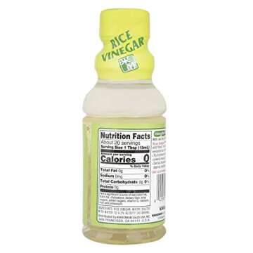 Kikkoman Rice Vinegar, 10oz - Milder Flavor for All Dishes