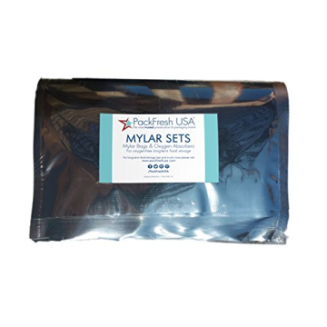 PackFreshUSA Mylar Bags & Oxygen Absorbers for Food Storage