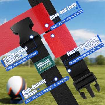 Hilhook Flag Football Belts Set for Kids and Adults Training