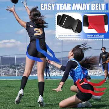 Hilhook Flag Football Belts Set for Kids and Adults Training