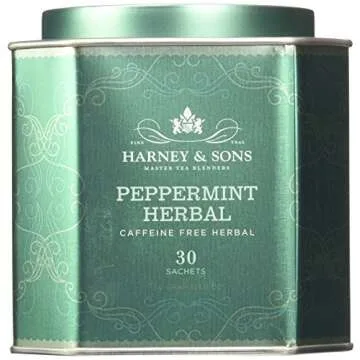 Harney & Sons Peppermint Herbal Tea - Caffeine-Free Sachets