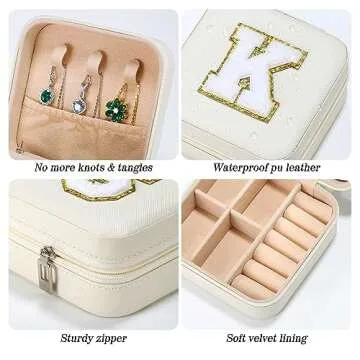 Stylish Personalized Travel Jewelry Box for Women