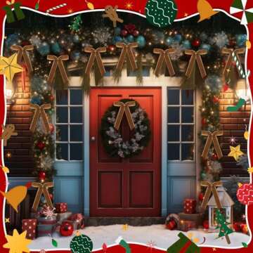 Riceshoot 30 Pcs Velvet Christmas Bow for Christmas Tree, Rustic Crafts Gift Bows, Christmas Garland, Large Gifts, Parties, Indoor or Outdoor Christmas Decorations, 6.3 x 11 Inch(Copper)