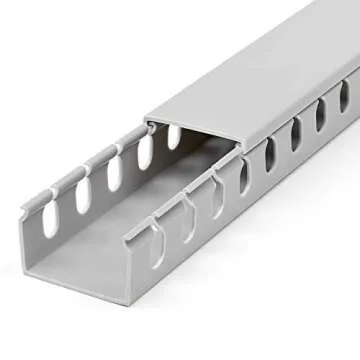 StarTech.com Open Slot Cable Management Raceway with Cover, 1-1/2"(38mm) W x 1"(25mm) H - 6.5ft(2m) Length - 1/4"(8mm) Slots, PVC Network Cable Hider/Wall Wire Duct, Max 20 Cables, UL Listed, TAA