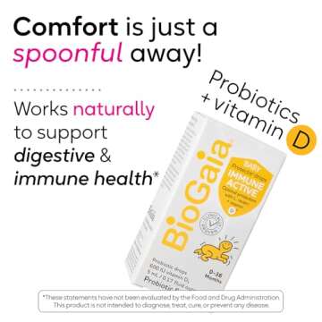 BioGaia Immune Active Baby Probiotic Drops + Vitamin D | for Babies & Toddlers 0-36 Months | Support...
