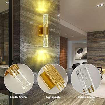 Luxury LED Crystal Wall Sconce for Modern Interiors