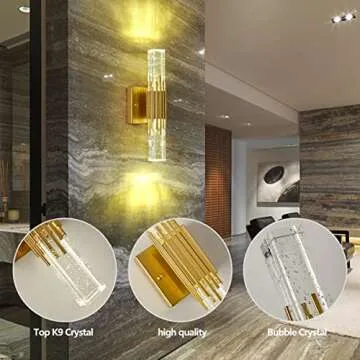 Luxury LED Crystal Wall Sconce for Modern Interiors