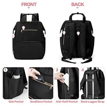 Fasrom Wearable Breast Pump Bag Backpack with Cooler and Pump Tote Bag, Compatible with Momcozy, Medela and Elvie Hands Free Pumps, Black (Patent Design)