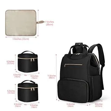 Fasrom Wearable Breast Pump Bag Backpack with Cooler and Pump Tote Bag, Compatible with Momcozy, Medela and Elvie Hands Free Pumps, Black (Patent Design)