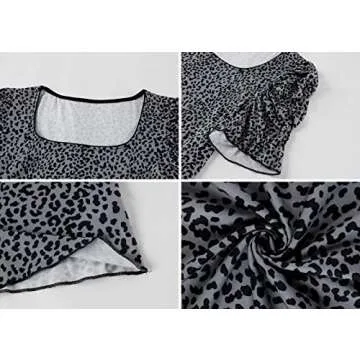 Women's Retro Ruffle Sleeve Square Neck Elegant Tops