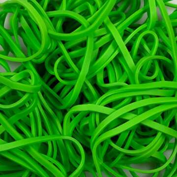 JAM PAPER Colorful Rubber Bands - Size 33 Green - 100 Count