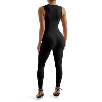 Stylish SUUKSESS Women's Ribbed One Piece Bodycon Jumpsuit