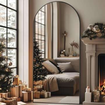 Style Meets Safety with Our 76"x34" Arched Full Length Mirror
