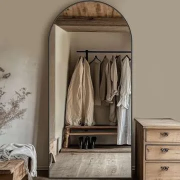 Full Length Oversized Arched Mirror 76x34 for Home