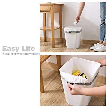 Durable 2 Gallon Drawstring Trash Bags - 200 Count