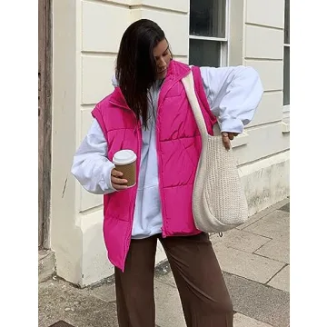 APAFES Women's Stylish Winter Oversized Puffer Vest