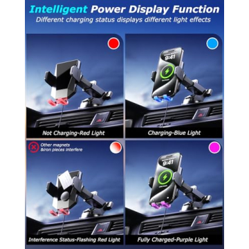 15W Fast Wireless Car Charger Phone Holder for All Phones