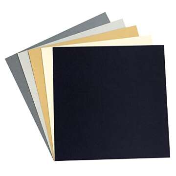 American Crafts Neutral 12x12 Cardstock 60 Pack, Die-cutting, Embossing, Card Making, Scrapbooking, Card Making, Acid-free, Archive-safe, Vibrant Colors, Cutting Machines, and More