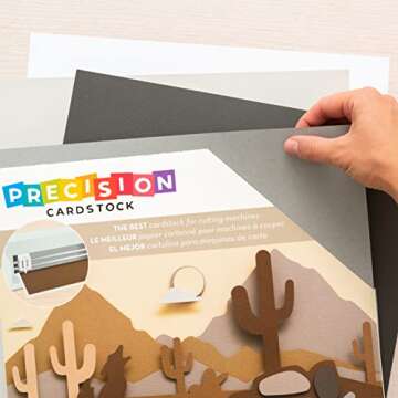 American Crafts Neutral 12x12 Cardstock 60 Pack, Die-cutting, Embossing, Card Making, Scrapbooking, Card Making, Acid-free, Archive-safe, Vibrant Colors, Cutting Machines, and More