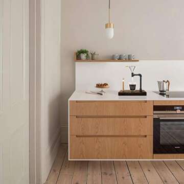 Pour Over Coffee Maker with Glass Funnel Pour Over - Pour Over Coffee Dripper - Reclaimed Wood and Pipe - 3-Cups (14 oz/400ml) (Espresso)