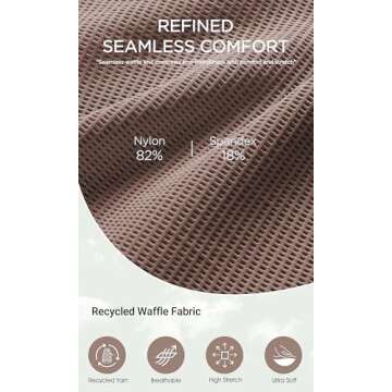 ODODOS Women's Crop 3-Pack Waffle Knit Seamless Camisole Crop Tank Tops, Clove+Green Milieu+Ginger, X-Small/Small