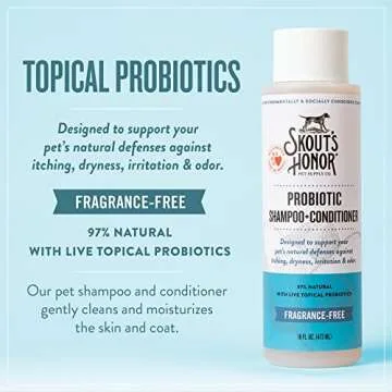 Skout's Honor Probiotic Pet Shampoo & Conditioner for Skin Health
