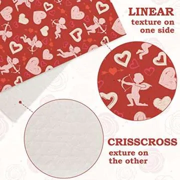 Whaline Valentine's Day Swedish Dishcloths Heart Rose Flower Kitchen Dish Towel Reusable Pink Series Cotton Kitchen Towel for Home Party Cleaning Housewarming, 7 x 8 Inch, 6 Pack