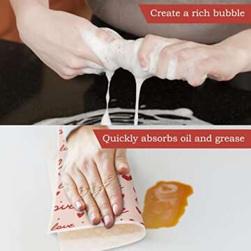 Whaline Valentine's Day Swedish Dishcloths Heart Rose Flower Kitchen Dish Towel Reusable Pink Series Cotton Kitchen Towel for Home Party Cleaning Housewarming, 7 x 8 Inch, 6 Pack