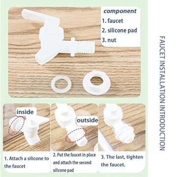 Laundry Detergent Dispenser Beverage Refrigerated Bucket with Faucet Fabric Softener Container for Detergent, Lemonade Juice, Milk, Fabric Softener, Bleaching Agent, 124oz, Grey