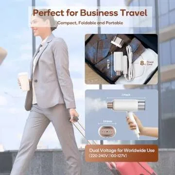 Newbealer Dual Voltage Steamer for Travel Perfect Wrinkle Removal