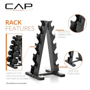 CAP Barbell Dumbbell Weight Rack for Home Gym Organization