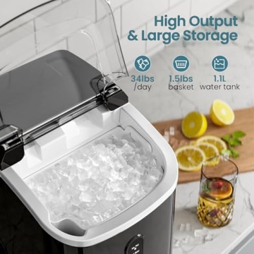 Antarctic Star Nugget Ice Maker - Fast, Chewable Ice Machine for Home & Office