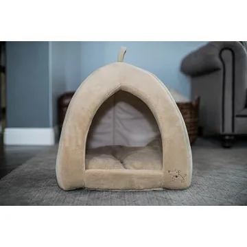 Pet Tent-Soft Bed for Dog and Cat by Best Pet Supplies - Tan, 19" x 19" x H:19"