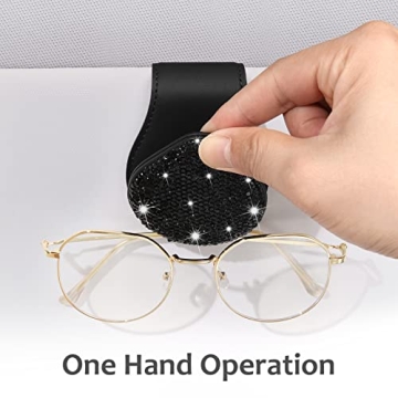 Bling Car Sunglass Holder - Stylish Eyeglass Clip