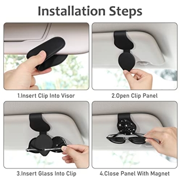 Bling Car Sunglass Holder - Stylish Eyeglass Clip