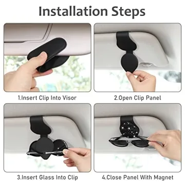 Bling Car Sunglass Holder - Stylish Eyeglass Clip
