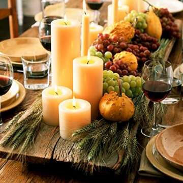 3 Pack Ivory 3" × 4" 6" 8" Pillar Candles, Unscented Column Candles for Home Restaurants Spa Church Weddings, Smokeless Dripless and Clean Burning Emergency Candles