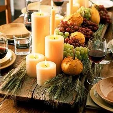 3 Pack Ivory 3" × 4" 6" 8" Pillar Candles, Unscented Column Candles for Home Restaurants Spa Church Weddings, Smokeless Dripless and Clean Burning Emergency Candles