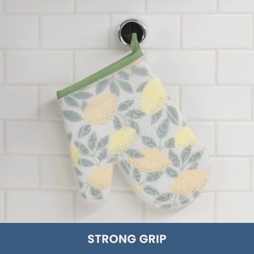 S&T INC. Round Adhesive Push Towel Hooks, 4 Pack