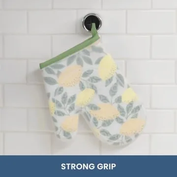 S&T INC. Round Adhesive Push Towel Hooks, 4 Pack